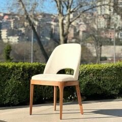 Mily Sırt Açık Ahşap Sandalye