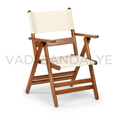 Machu Pvc Katlanır Ahşap Sandalye