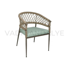 Horhunna Rope Braided Metal Chair