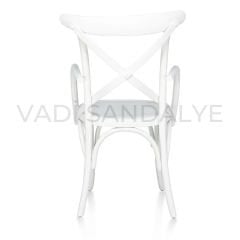 Capri Kollu Beyaz Cafe Sandalyesi