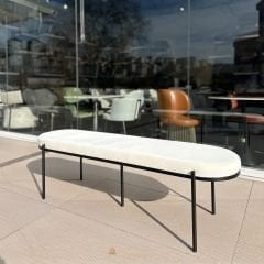 City Siyah Metal Bench Oturumu