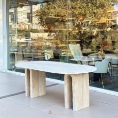 Feel Traverten Yemek Masası