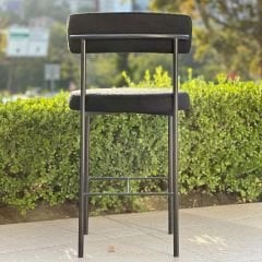 City Siyah Metal Bar Sandalyesi
