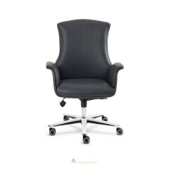 Thore Siyah Deri Çalışma Sandalyesi