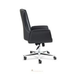 Thore Siyah Deri Çalışma Sandalyesi