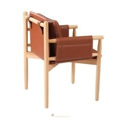 Zaggo Naturel Deri Sandalye