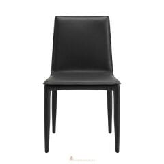 Menna Lüks Siyah Deri Sandalye