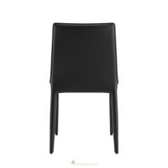 Menna Lüks Siyah Deri Sandalye