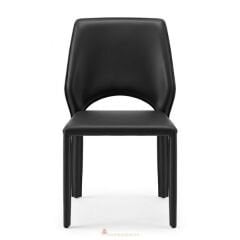 Era Siyah Deri Restoran Sandalyesi