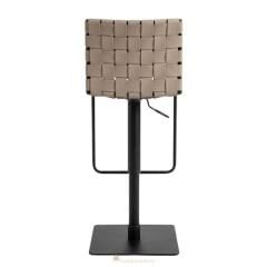 Hole Deri Siyah Bar Sandalyesi
